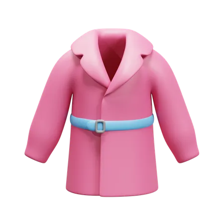 Faux fur coat  3D Icon