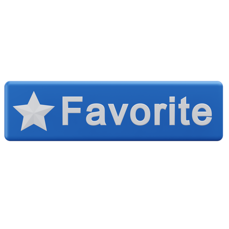 Favorite Button  3D Icon