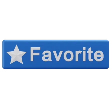 Favorite Button  3D Icon