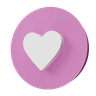 heart button 3d illustration