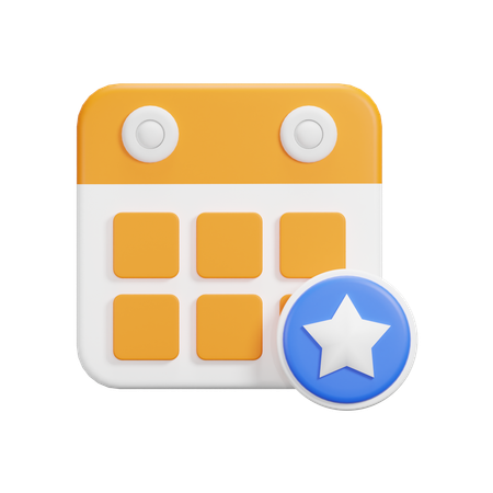 Favorite Calendar  3D Icon