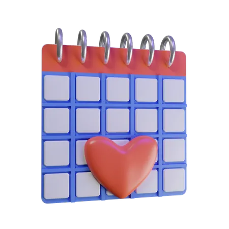 Favorite Calendar  3D Illustration