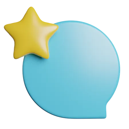 Chat Bubble Favorite 3D Icon
