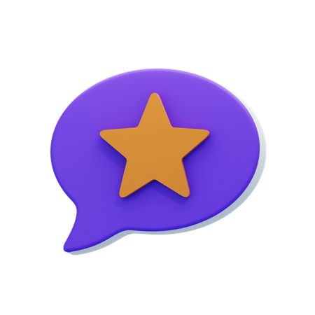 Favorite Chat Bubble  3D Icon