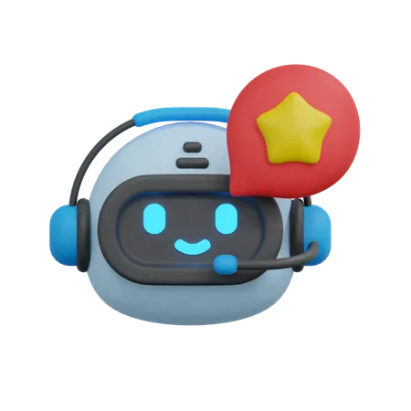 Favorite Chatbot Illustration 3D Icon