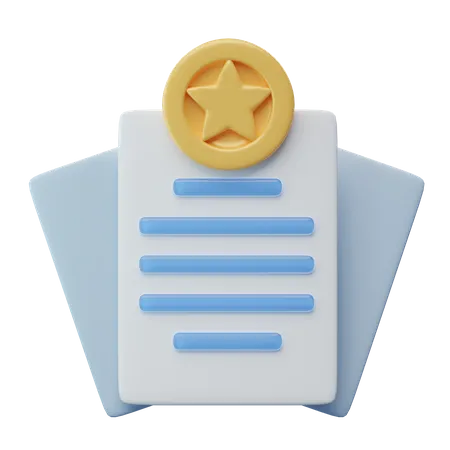 Favorite Document  3D Icon