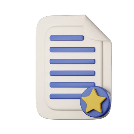 Favorite Document  3D Icon