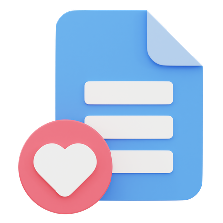 Favorite Document  3D Icon