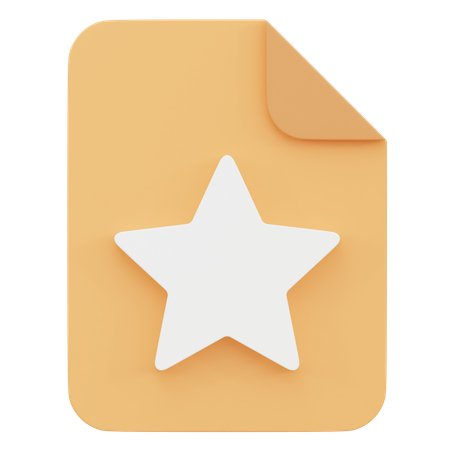 Favorite Document  3D Icon