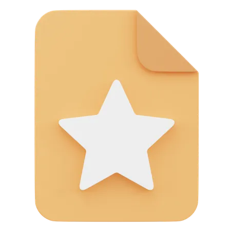 Favorite Document  3D Icon