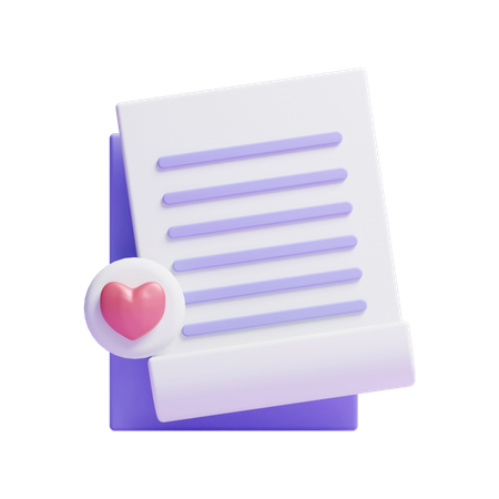 Favorite Document  3D Icon