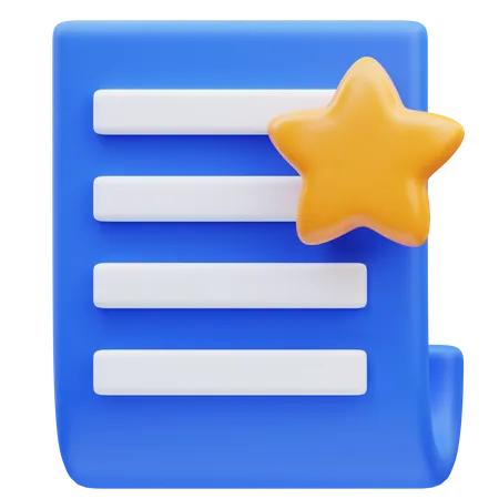 Favorite Document  3D Icon