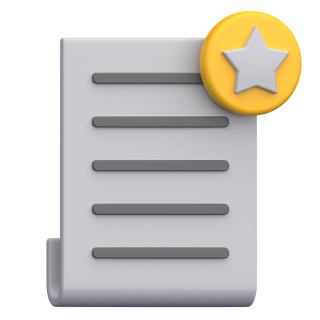 Favorite Document  3D Icon