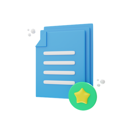 Favorite Document  3D Icon