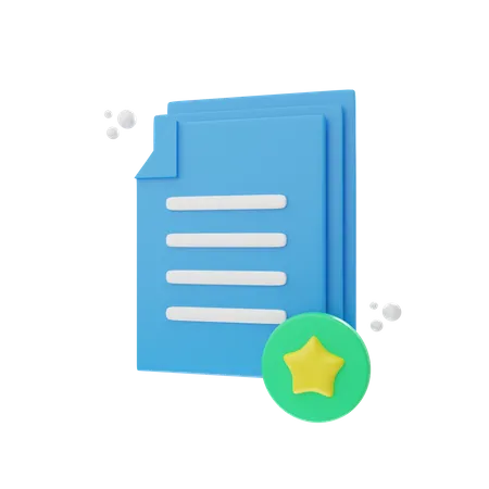 Favorite Document  3D Icon