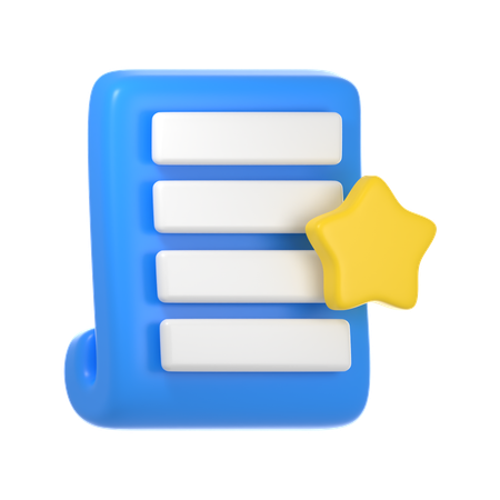 Favorite Document  3D Icon