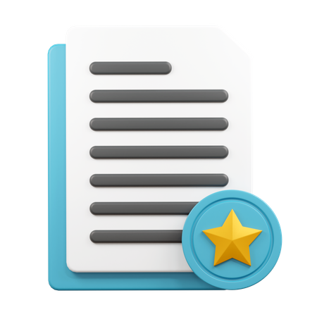 Favorite Document  3D Icon