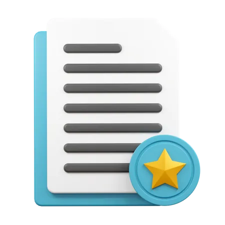 Favorite Document  3D Icon