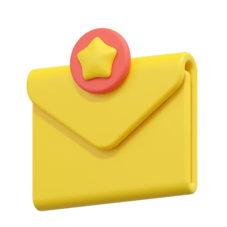 Favorite Email Illustration 3D Icon