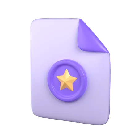 Favorite File  3D Icon