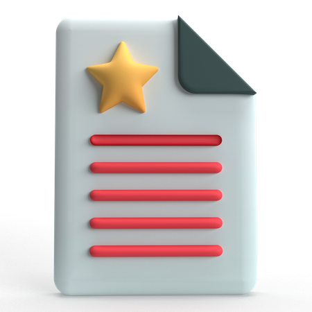 Favorite File  3D Icon