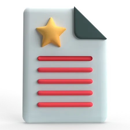 Favorite File  3D Icon