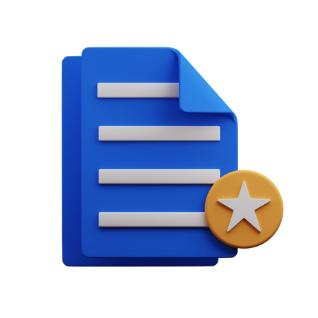 Favorite File  3D Icon