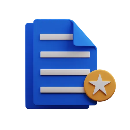 Favorite File  3D Icon