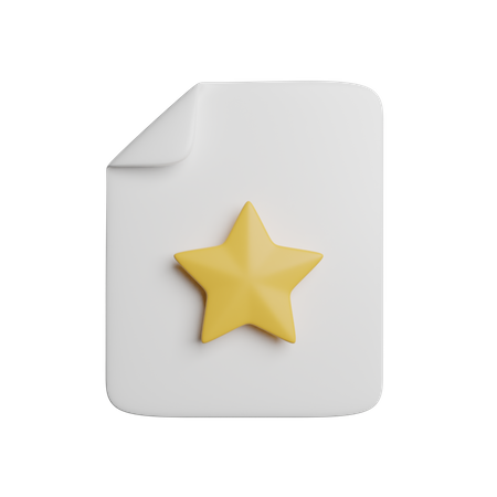 Favorite File  3D Icon