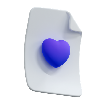 Favorite File  3D Icon