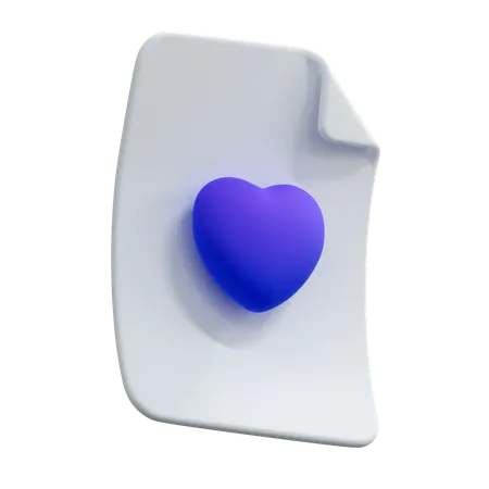 Favorite File  3D Icon