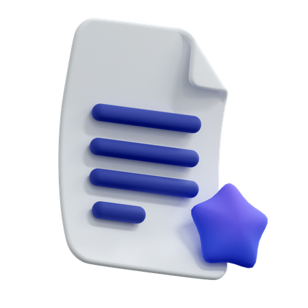 Favorite File  3D Icon
