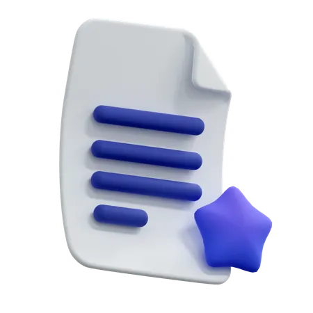 Favorite File  3D Icon