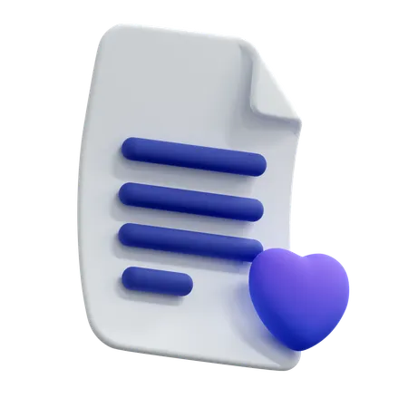 Favorite File  3D Icon