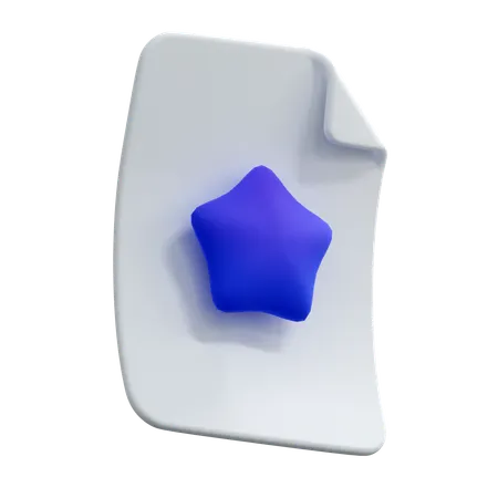 Favorite File  3D Icon