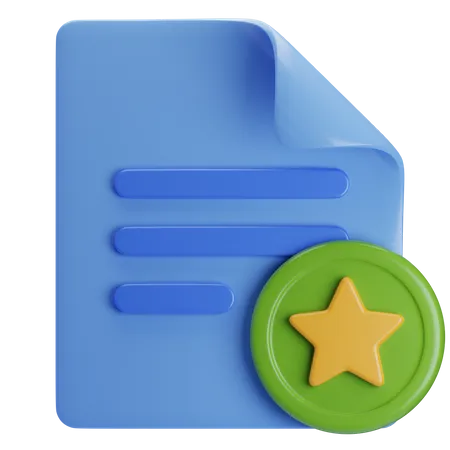 Favorite file  3D Icon