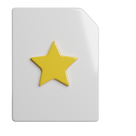 Favorite File  3D Icon