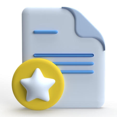 Favorite File  3D Icon