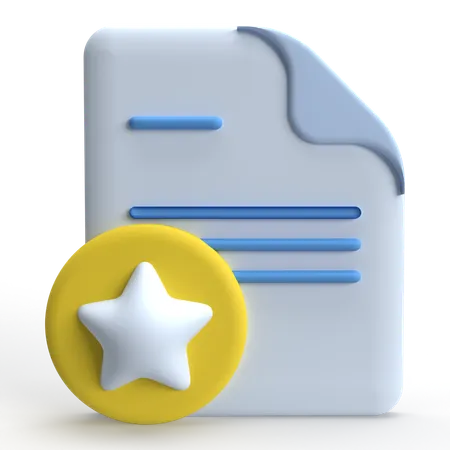 Favorite File  3D Icon