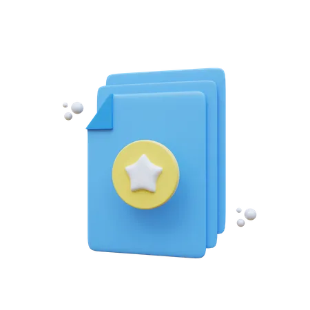 Favorite File  3D Icon