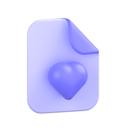 Favorite File  3D Icon