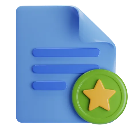 Favorite file 3D Icon