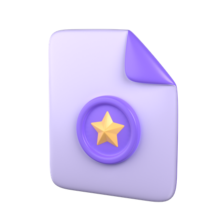 Favorite File 3D Icon
