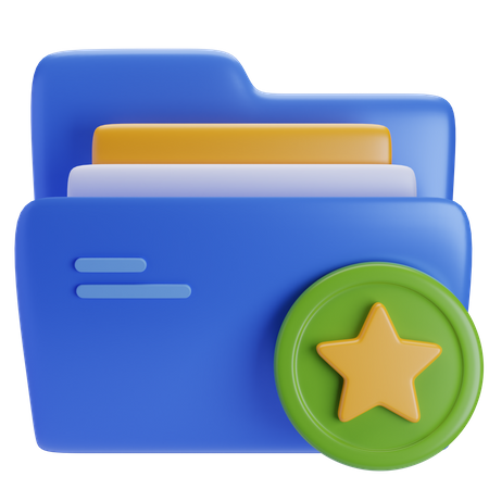 Favorite folder  3D Icon