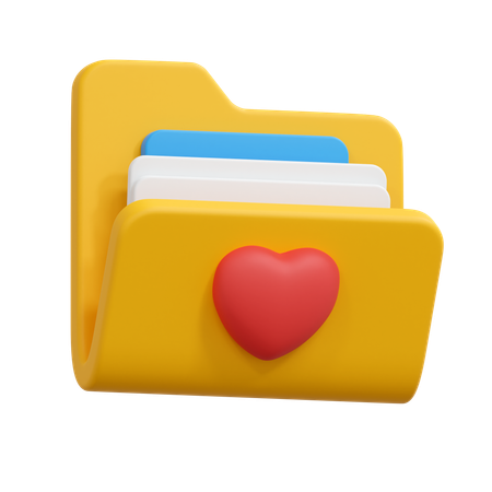 Favorite folder  3D Icon