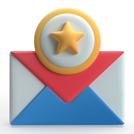 Favorite Mail  3D Icon