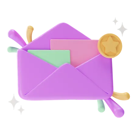 Favorite Mail  3D Icon