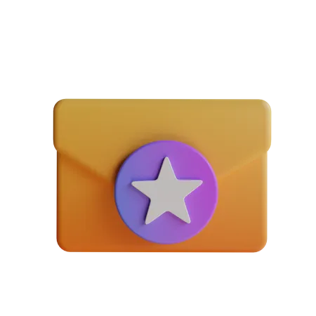 Favorite Mail  3D Icon