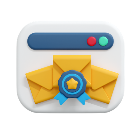 Favorite mail message  3D Icon