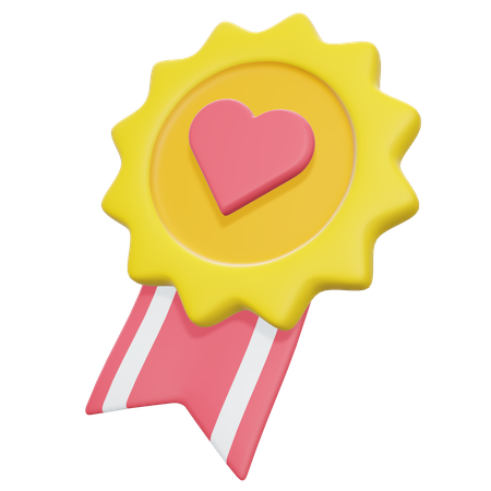 Favorite Medal  3D Illustration